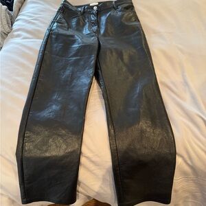 Wilfred Black Leather Trousers